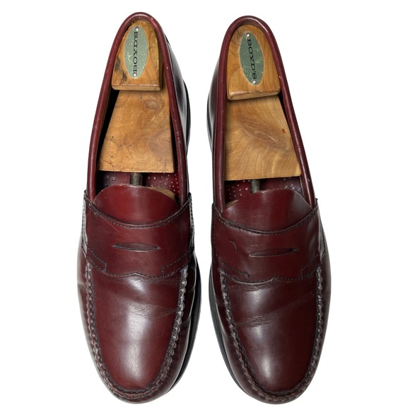 G.H. Bass & Co Weejuns Loafers 10D Oxblood Burgundy Leather Penny Preppy Ivy - Picture 1 of 9